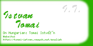 istvan tomai business card